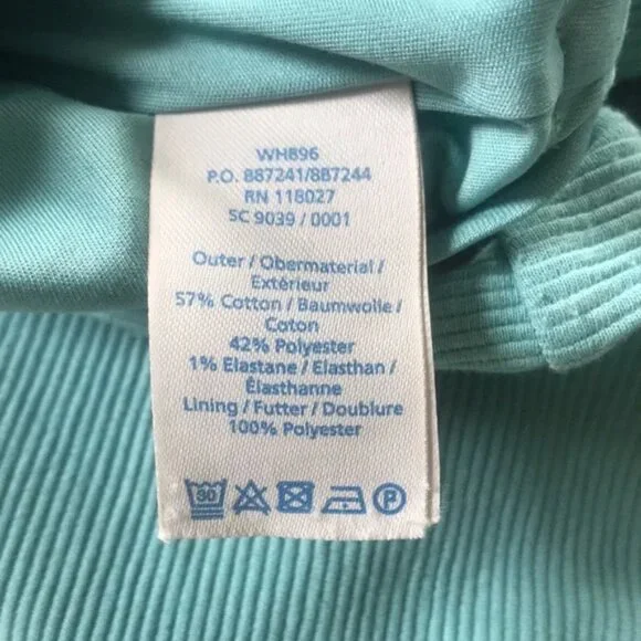 Boden Aurelia Ottoman Ribbed Stretch Robins Egg Blue Sheath Dress US 8L - Picture 8 of 8